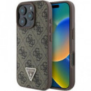 GUESS CARCASA TRIANGLE STRASS IPHONE 16 PRO MAX MARRON