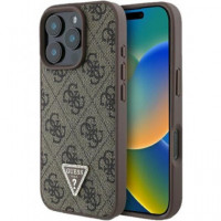 GUESS CARCASA TRIANGLE STRASS IPHONE 16 PRO MAX MARRON
