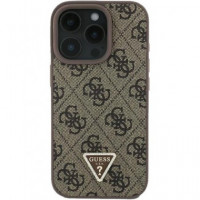 GUESS CARCASA TRIANGLE STRASS IPHONE 16 PRO MAX MARRON