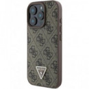 GUESS CARCASA TRIANGLE STRASS IPHONE 16 PRO MAX MARRON