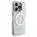 GUESS CARCASA MAGSAFE SOPORTE CAMARA IPHONE 15 PRO DORADO