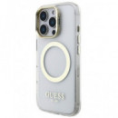GUESS CARCASA MAGSAFE SOPORTE CAMARA IPHONE 15 PRO DORADO