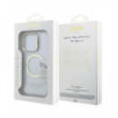 GUESS CARCASA MAGSAFE SOPORTE CAMARA IPHONE 15 PRO DORADO