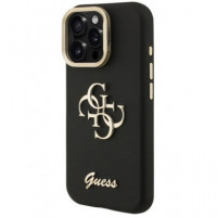 GUESS CARCASA GRAINED 4G SOPORTE CAMARA IPHONE 15 PRO NEGRO