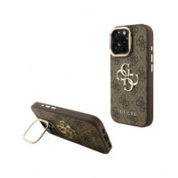 GUESS CARCASA 4G SOPORTE CAMARA IPHONE 15 PRO MAX MARRON