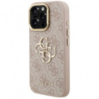 GUESS CARCASA 4G SOPORTE CAMARA IPHONE 15 PRO MAX ROSA