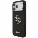 GUESS CARCASA GLITTER 4G IPHONE 17 PRO MAX NEGRO