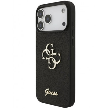 GUESS CARCASA GLITTER 4G IPHONE 17 PRO MAX NEGRO