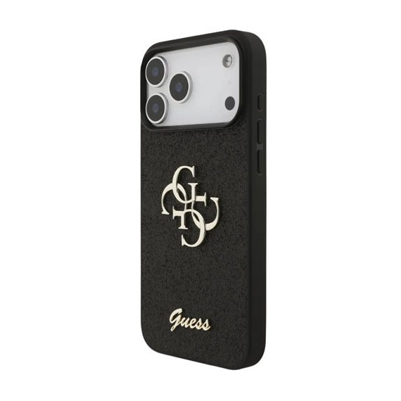 GUESS CARCASA GLITTER 4G IPHONE 17 PRO MAX NEGRO