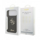 GUESS CARCASA GLITTER 4G IPHONE 17 PRO MAX NEGRO