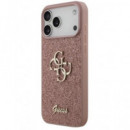 GUESS CARCASA GLITTER 4G IPHONE 17 PRO MAX ROSA