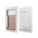 GUESS CARCASA GLITTER 4G IPHONE 17 PRO MAX ROSA