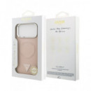 GUESS CARCASA MAGSAFE TRIANGLE IPHONE 17 PRO MAX ROSA