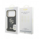 GUESS CARCASA GRAINED 4G SOPORTE CAMARA IPHONE 17 PRO MAX NEGRO