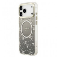 GUESS CARCASA MAGSAFE 4G GLITTER IPHONE 17 PRO GRIS