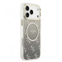 GUESS CARCASA MAGSAFE 4G GLITTER IPHONE 17 PRO GRIS