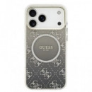 GUESS CARCASA MAGSAFE 4G GLITTER IPHONE 17 PRO GRIS