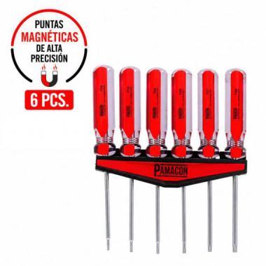 JUEGO DESTORNILLADORES TORX PAMACON 6 PCS