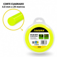 Nylon Corte Desbrozadora Cuadrado 4.0MMX29M TAKUMA