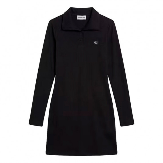 VESTIDO WOVEN LABEL HENLEY