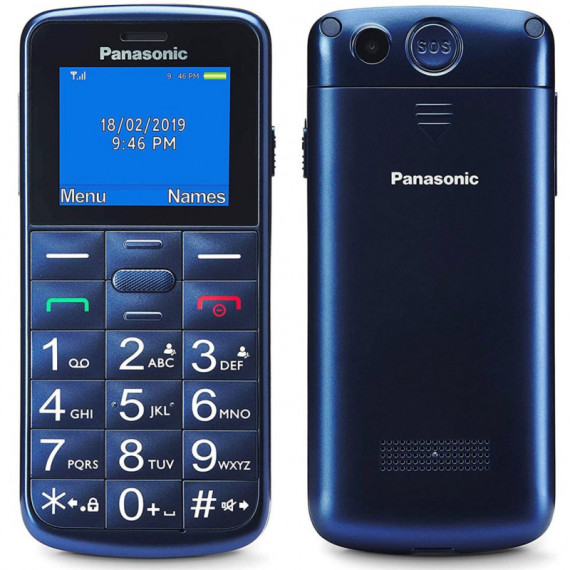 PANASONIC KX-TU110 Exc Móvil para Mayores Botón Sos 1.77" Ds Azul
