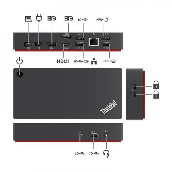 Docking Reacondicionado LENOVO Thinkpad Universal Usb-c Smart Dock Gen 2