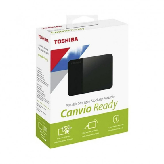 Disco Duro Externo Toshiba 1 TB USB 3.2 Canvio Ready (HDTP310EK3AA)