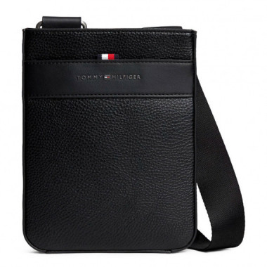 Bolso Mensajero Texturizado con Logo Met&aacute;lico  TOMMY HILFIGER
