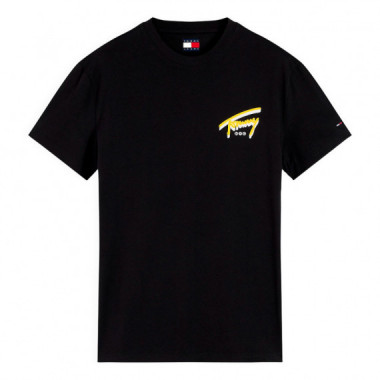 Camiseta de punto con logo trasero