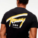 Camiseta de punto con logo trasero