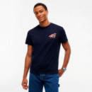 Camiseta de punto con logo trasero