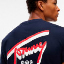 Camiseta de punto con logo trasero