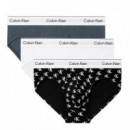 Pack de 3 Slips de Cadera - Icon Cotton Stretch  CALVIN KLEIN