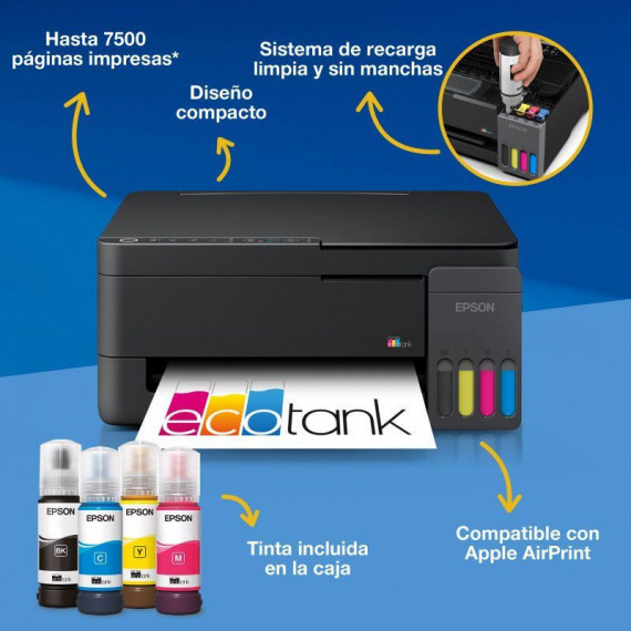 EPSON Multifuncion Ecotank ET-2910 4A Depositos Recargables 104