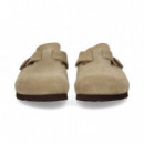 ZUECO PLANTILLA ACOLCHADA ANTE TAUPE