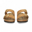 SANDALIA 2 HEBILLAS NOBUCK CUERO
