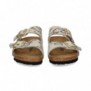 SANDALIA 2 HEBILLAS ANTE PITON TAUPE
