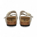 SANDALIA 2 HEBILLAS ANTE PITON TAUPE