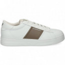 BANDA MARRON DEPORTIVO PIEL BLANCO