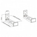 Soporte de Barra de Sonido Reflecta SBH154, hasta 15Kg, Negro
