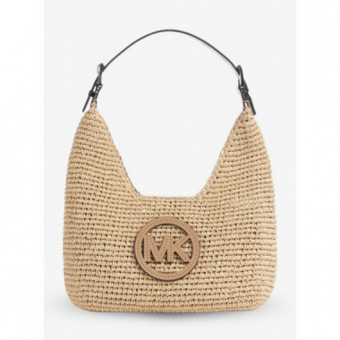 Bolso Hobo de Hombro Nolita Peque&ntilde;o Efecto Crochet de MICHAEL KORS