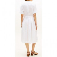 TOMMY HILFIGER - Ess Linen MIDI Ss Shirt Dress - 0F6 - F|WW0WW49633/0F6