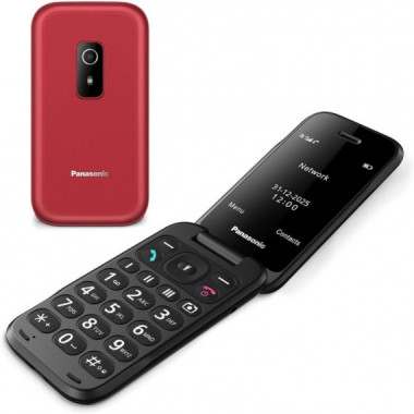 Panasonic KX-TF600EXR Tel&eacute;fono M&oacute;vil Senior Rojo
