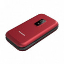 Panasonic KX-TF600EXR Teléfono Móvil Senior Rojo