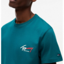 Camiseta Tommy jeans signature verde
