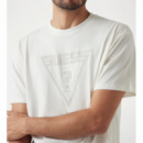 Camiseta Guess logotipo triangulo blanca