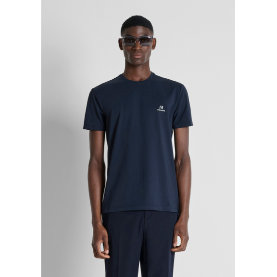 Camiseta Antony Morato azul marina logo reflectante