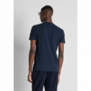 Camiseta Antony Morato azul marina logo reflectante