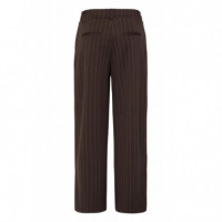 B-YOUNG Pantalones Mujer Pantalones B.young Rowan Wide Java Pinstripe