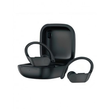DAEWOO Auricular Bluetooth Con Caja Cargadora Deportivo Con Soporte Oreja DW2012 Negro